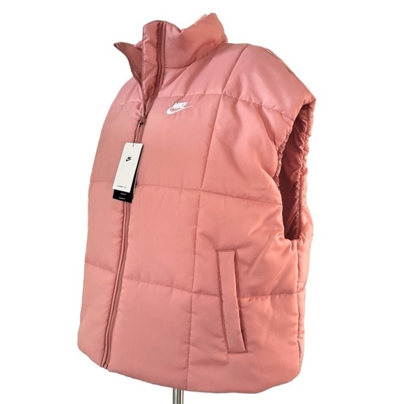 NIKE Sportswear Therma-FIT Puffer Vest Pink Stardust Size L NEW - Picture 5 of 9